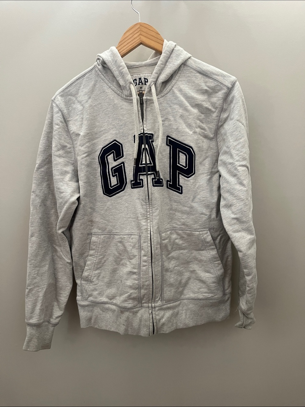 GAP  arch logo Gray Full-Zip Hoodie M